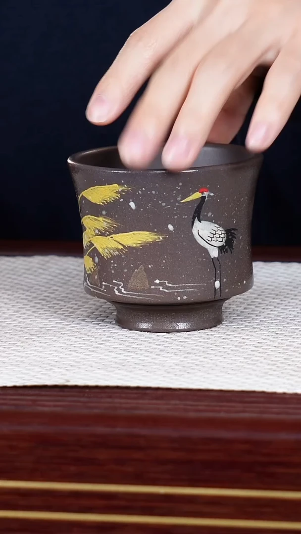 茶杯紫砂宜兴原矿紫砂 全手工制作