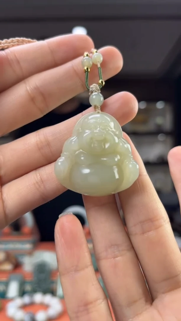 和田玉未镶嵌颈饰佩佩35mm左右