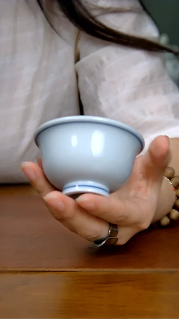 陶瓷白胎小压手杯（柴窑）