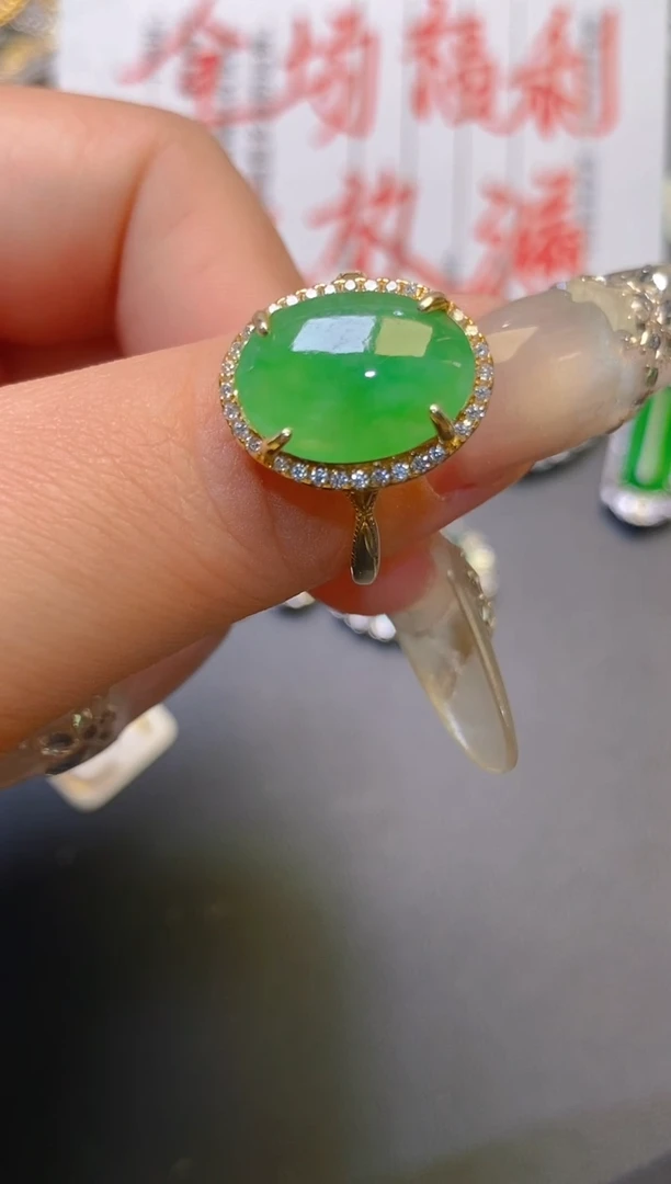 【闪购商品】翡翠耳饰银S925镶嵌天然A货翡翠1