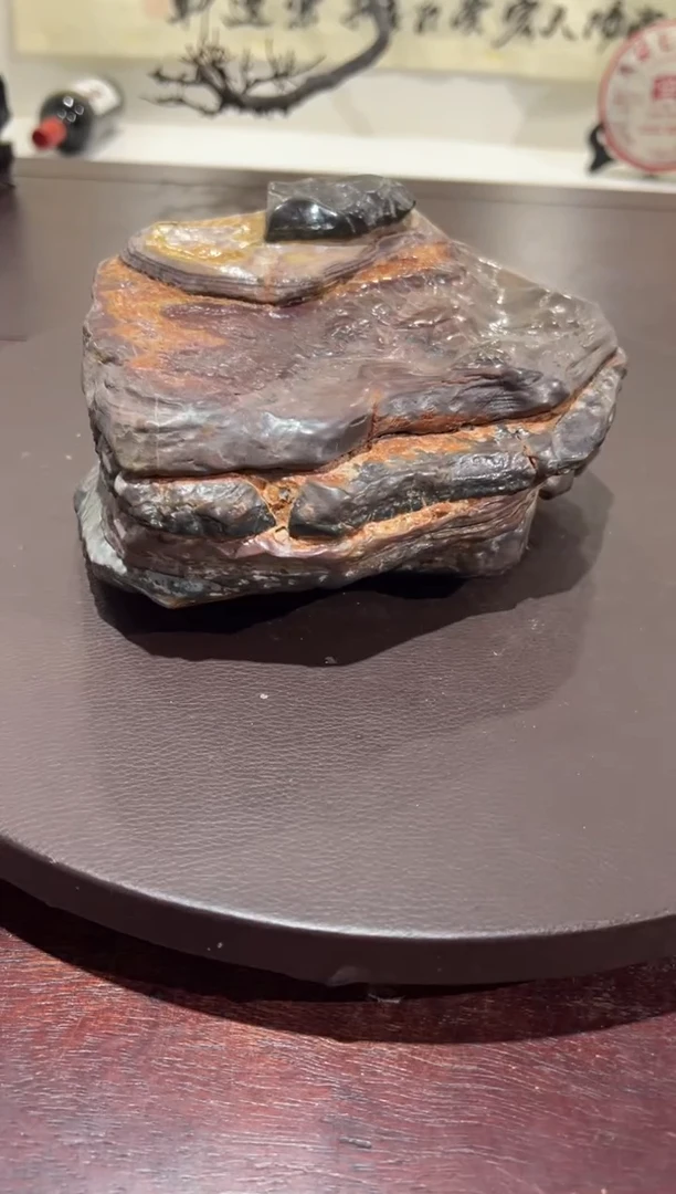 角**人意境典雅砚台烟缸摆件