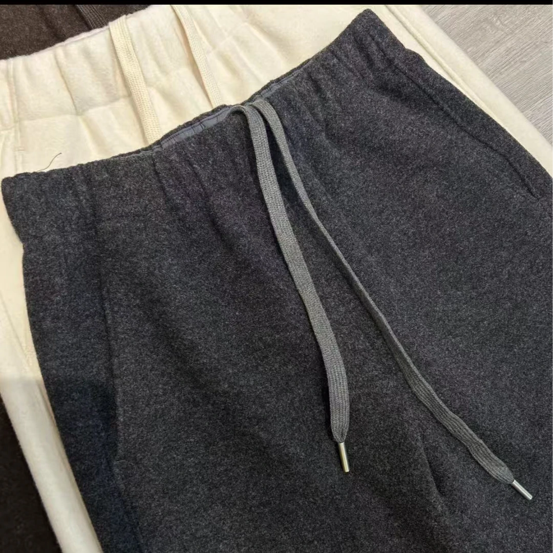 【保命裤*ROW】嵿级质感澳毛裤拉绒羊毛窄版直筒弯刀裤显瘦秋冬弹力