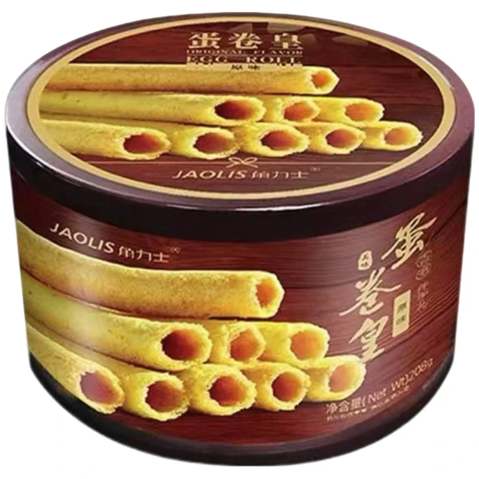 角力士蛋卷原味208g圆罐装酥脆休闲零食节日送礼品手工伴手礼饼干