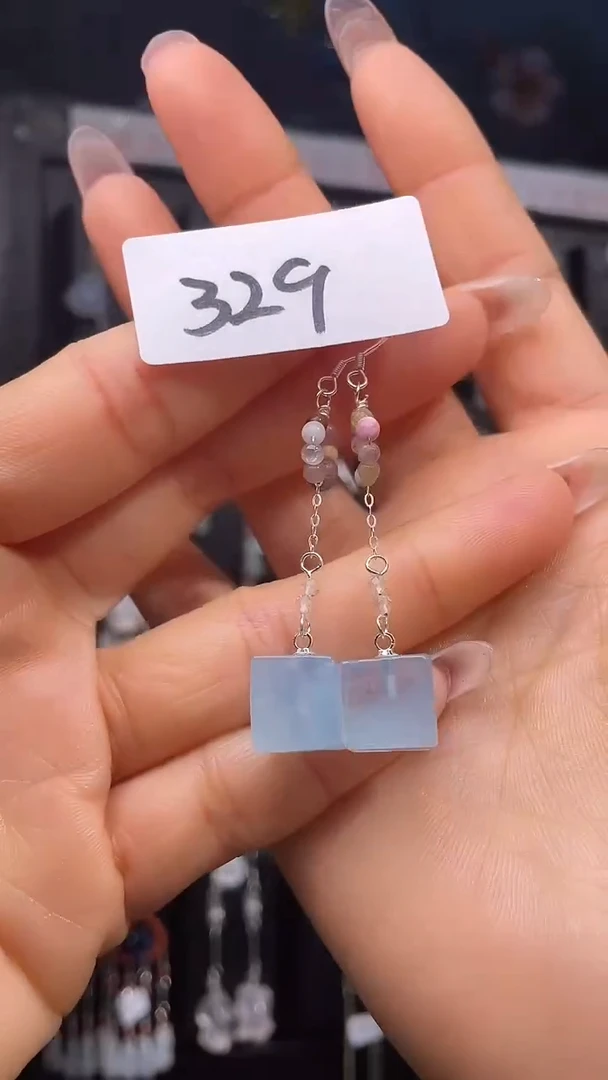 银S925镶嵌耳饰紫晶拍喜欢微瑕