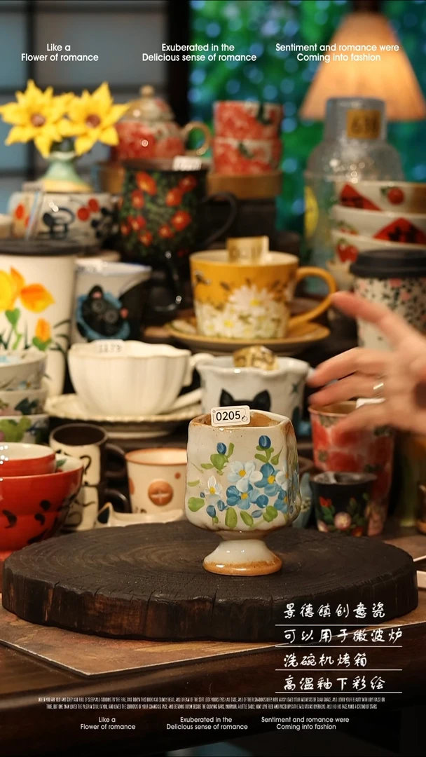 陶瓷景德镇高温釉下彩手工手绘款式@A0205@