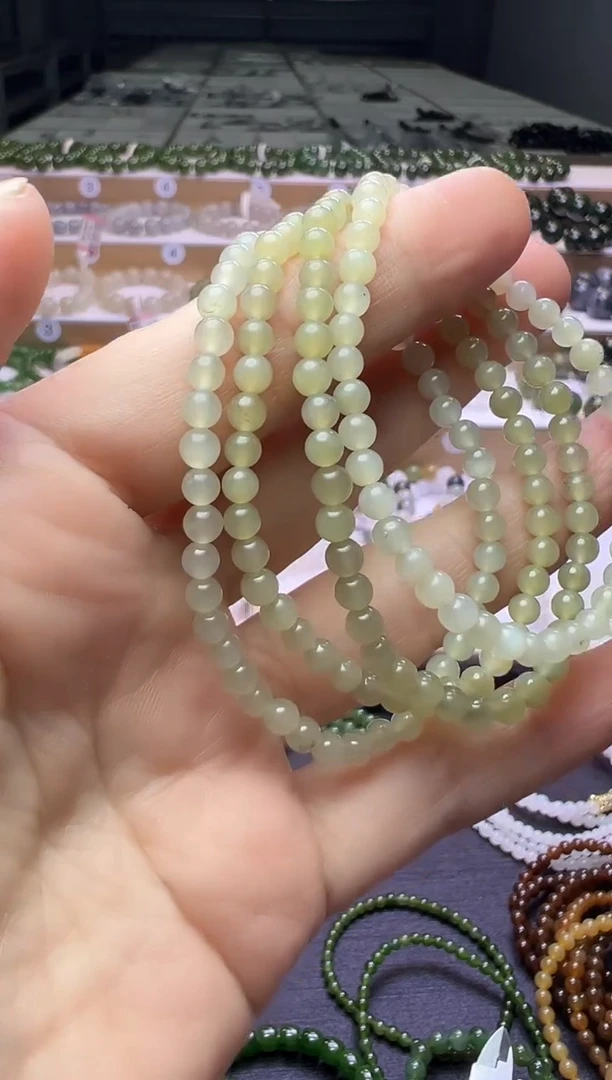手串未镶嵌和田玉36号链接卡4mm多样性发一（先拍先挑）