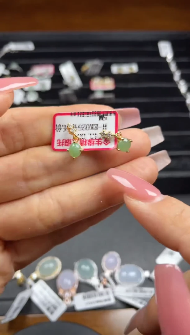 银S925镶嵌戒指翡翠天然翡翠A货