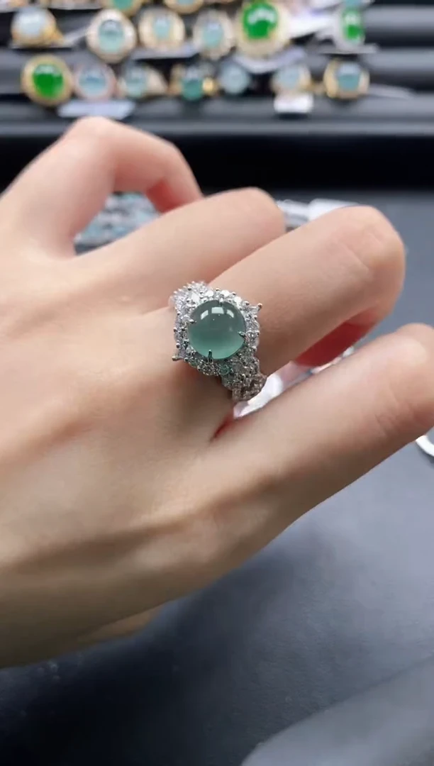 【闪购商品】翡翠戒指银S925镶嵌11111-