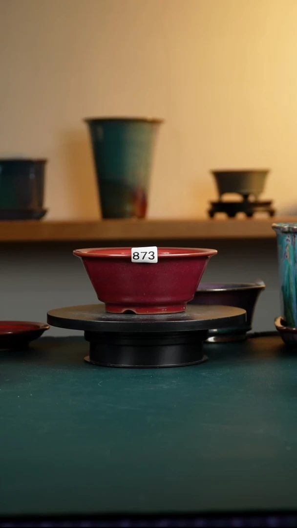 有***）873钧红窑变花盆7/6/17.5/15