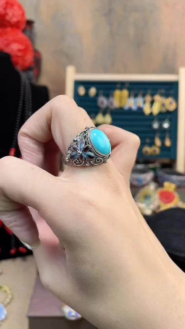 非遗手工花丝镶嵌戒指