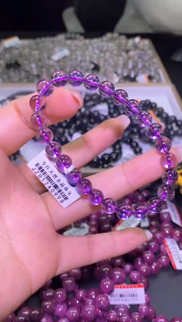 未镶嵌手链水晶紫水晶单圈-A21-多样性发其一