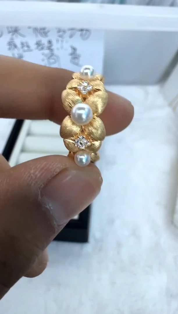 【闪购商品】海水珍珠戒指银S925镶嵌戒指