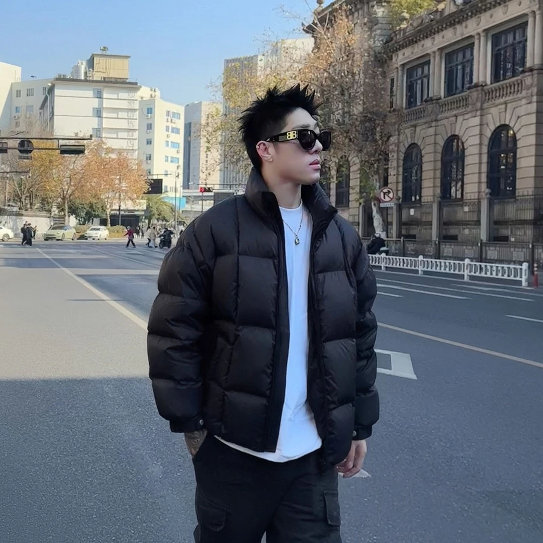 【广州】极寒系列冬季新款加厚白鸭绒时尚休闲立领羽绒服男女上衣