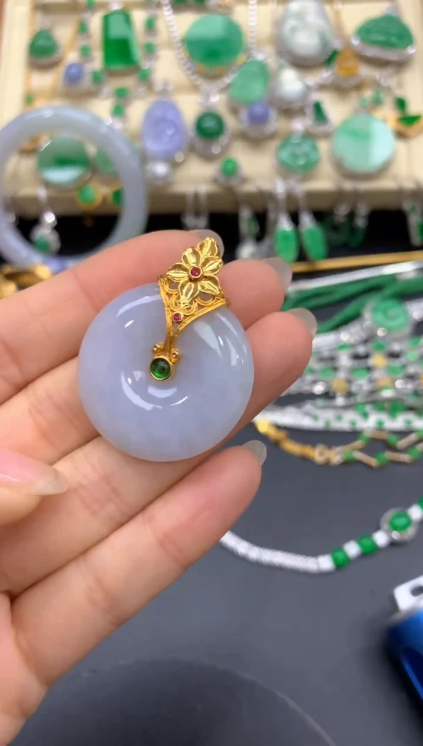 【闪购商品】翡翠颈饰18K金镶嵌185-中国好珍宝