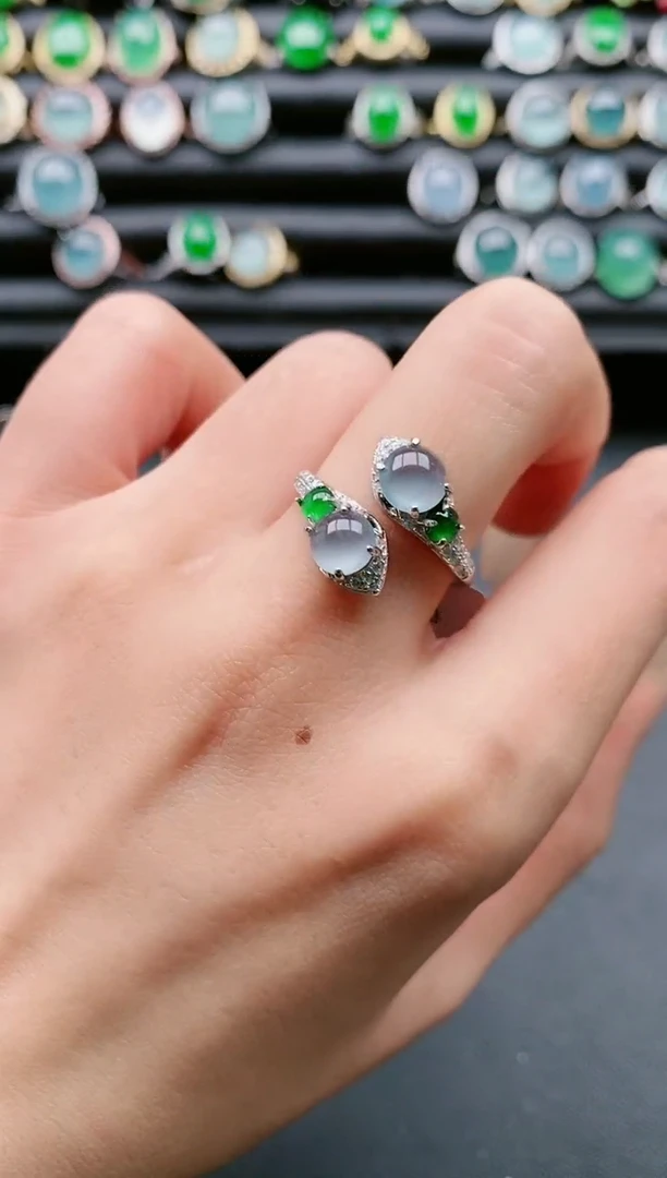 【闪购商品】翡翠戒指银S925镶嵌1111111111