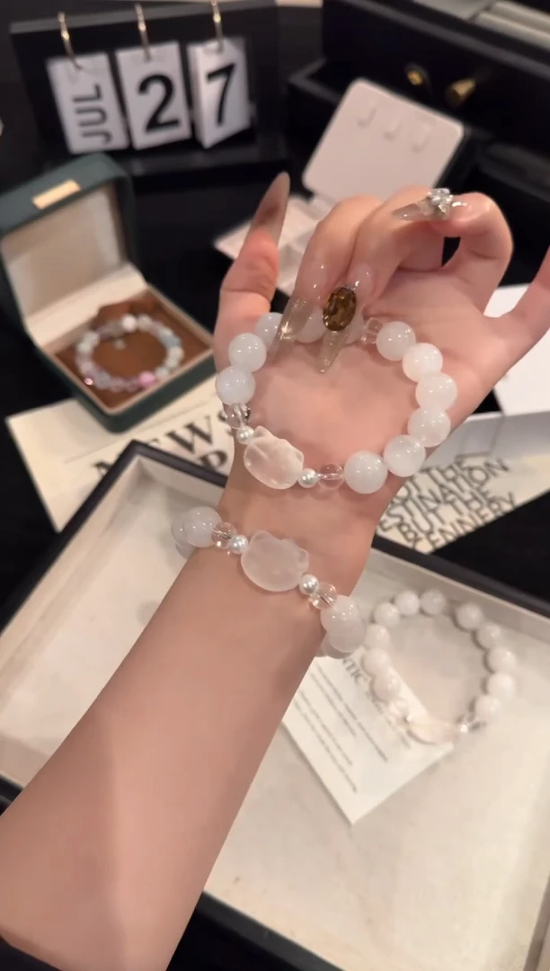 水晶手链合金Kitty白幽灵x2079