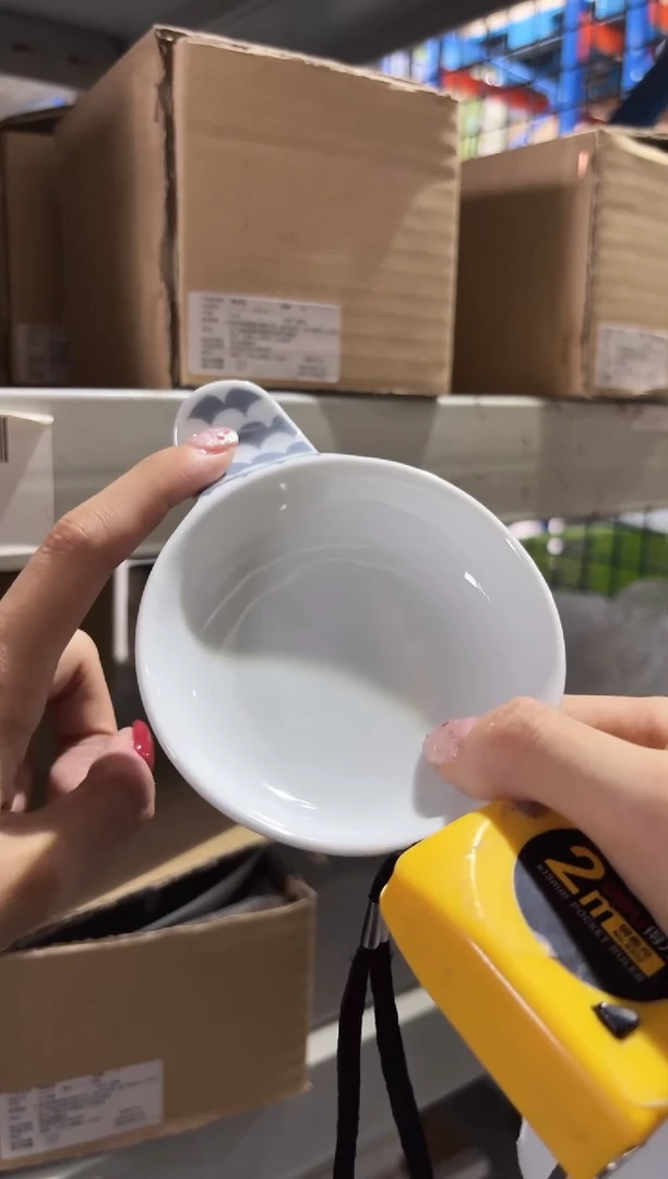 陶瓷ハンディ小皿　波グレー53809