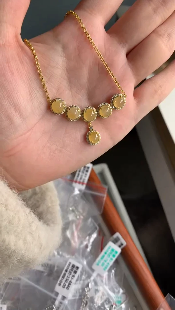 银S925镶嵌戒指翡翠项链8