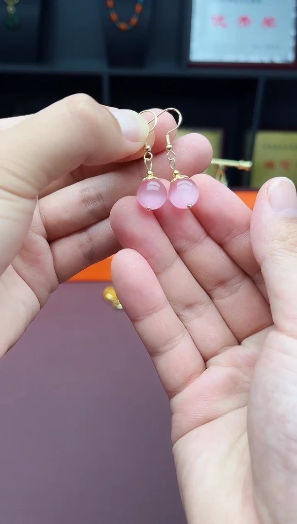 玛瑙/玉髓耳饰银S925镶嵌301000