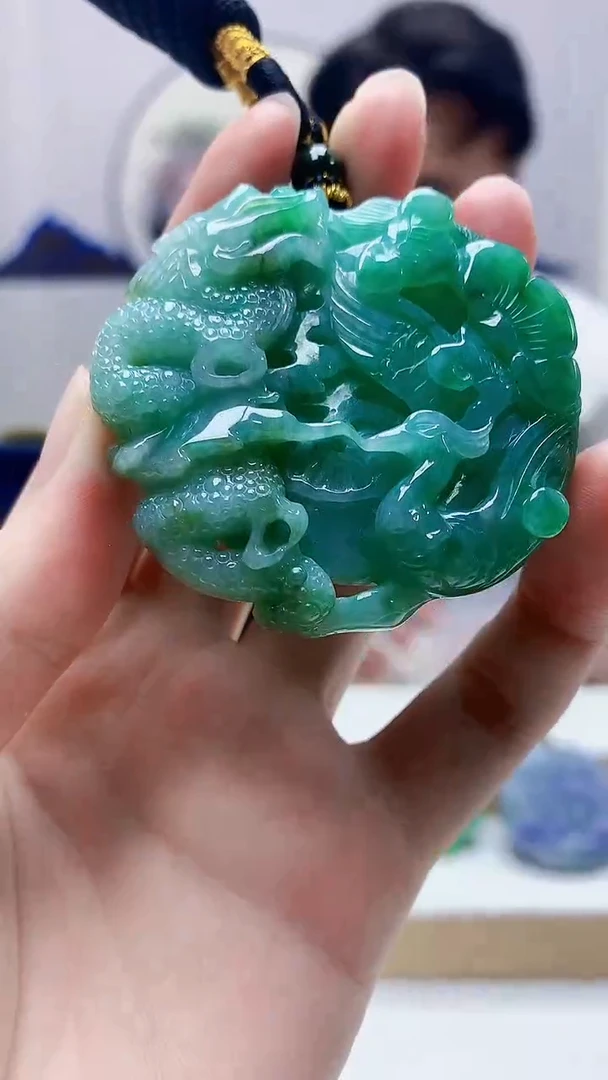 未镶嵌定制翡翠园*会5060zm-毛货挂件