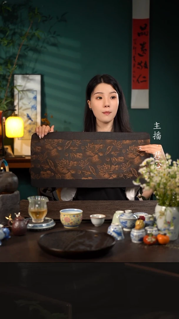 杯60*28陶瓷周边慢蓝茶席荷花