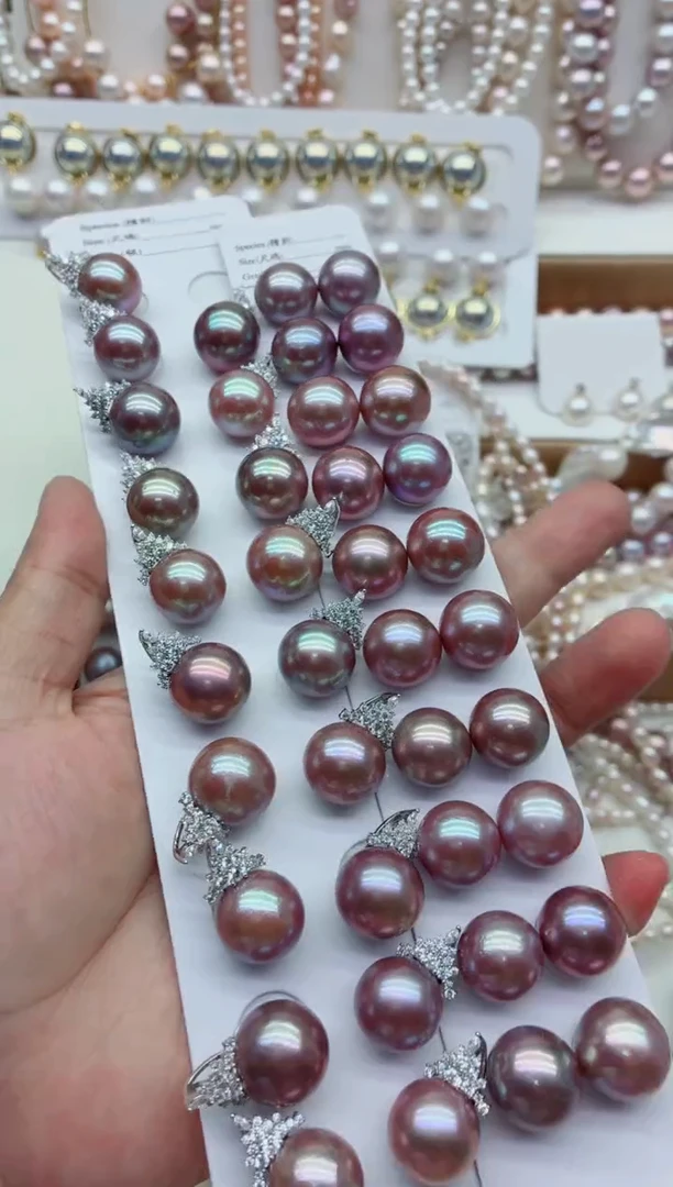 淡水珍珠银S925镶嵌吊坠(不含链)多样性发其一，非无暇