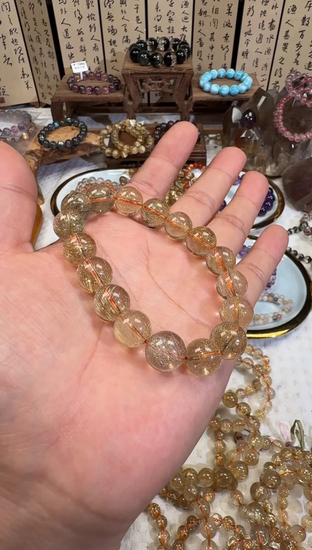 未镶嵌手串水晶薇*SJ-130金发晶维纳斯 天然水晶 默认微瑕