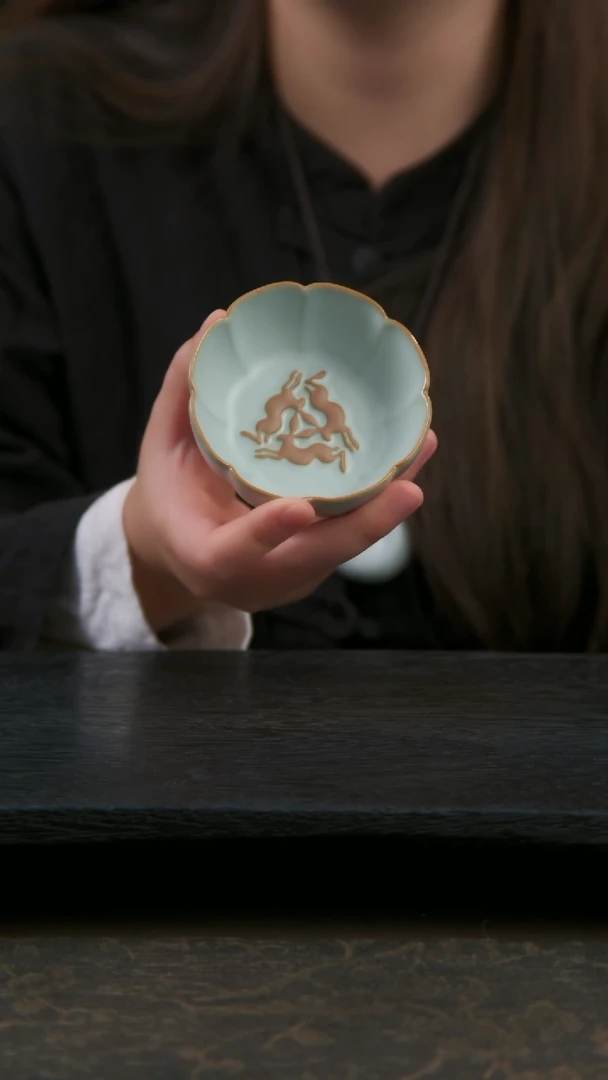 【闪购商品】杯汝窑生肖杯玉兔杯1