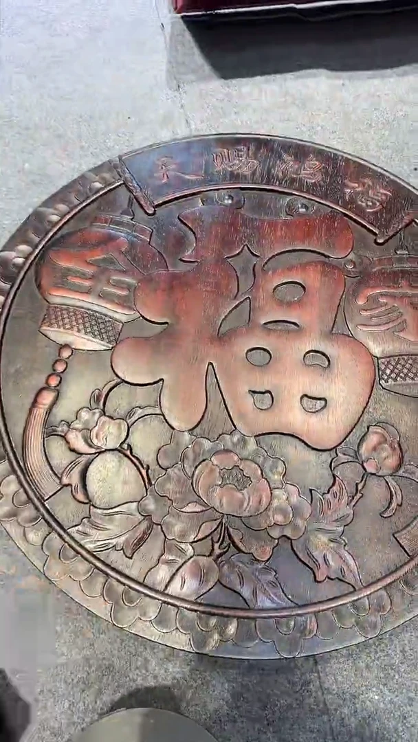 香榧木紫檀拆件雕刻板以直播间实物为准微瑕老物件