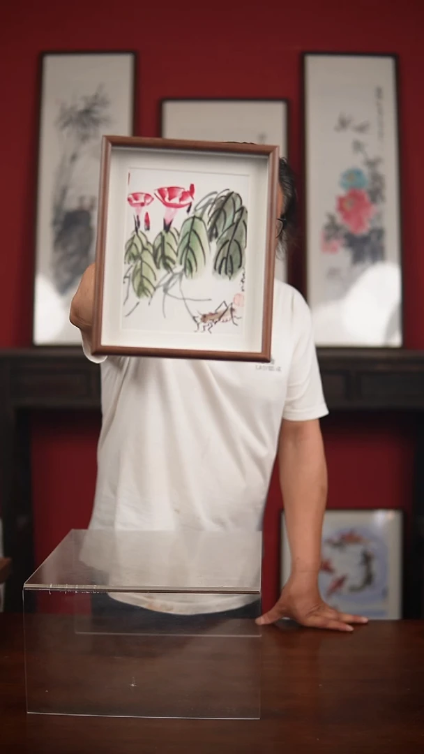 国画手绘-10寸摆台李庆云作品