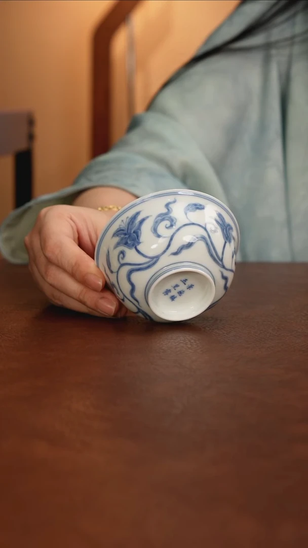 景德镇瓷器，青花瓷手绘茶具~