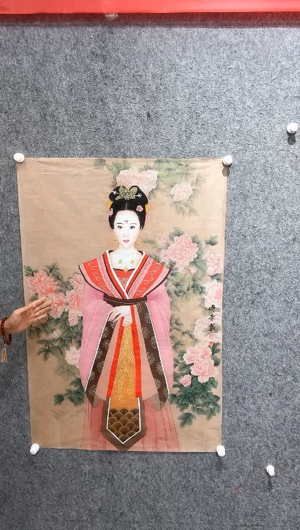 国画张传亭老师的红袍作品