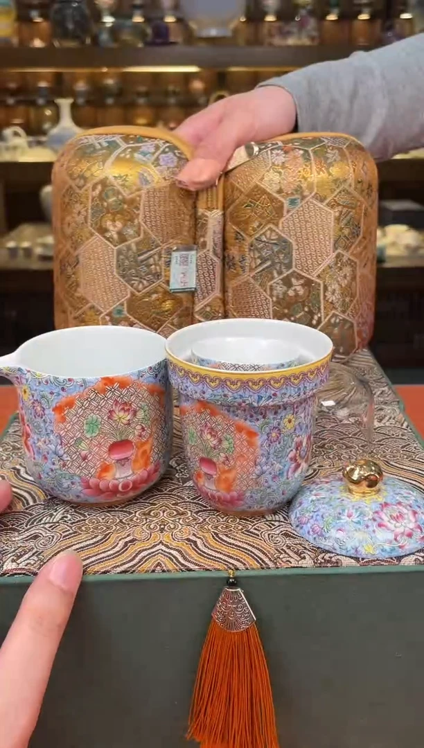 【闪购商品】  五言六器珐琅彩国色旅行套组