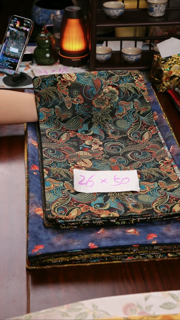 【福利蝴蝶花双面】中国风干泡织锦茶席26*50