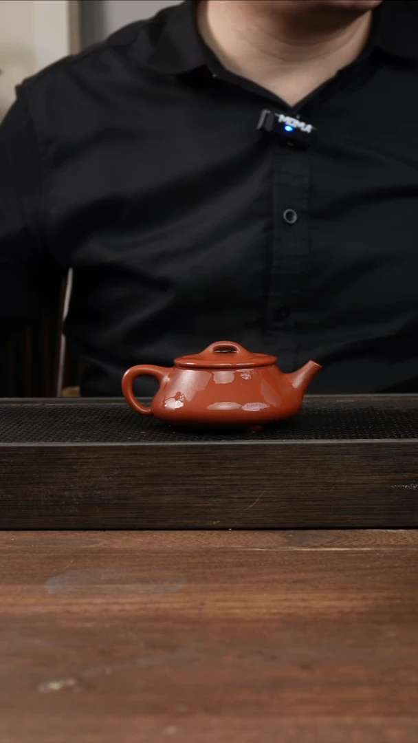 茶杯紫砂朱泥光明石瓢      130CC