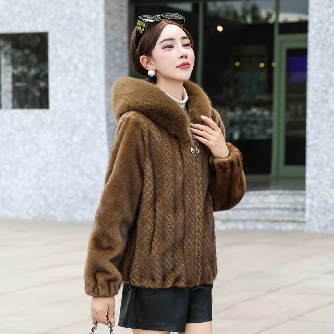 802 秋冬新款女士大毛领外套 F04三楼