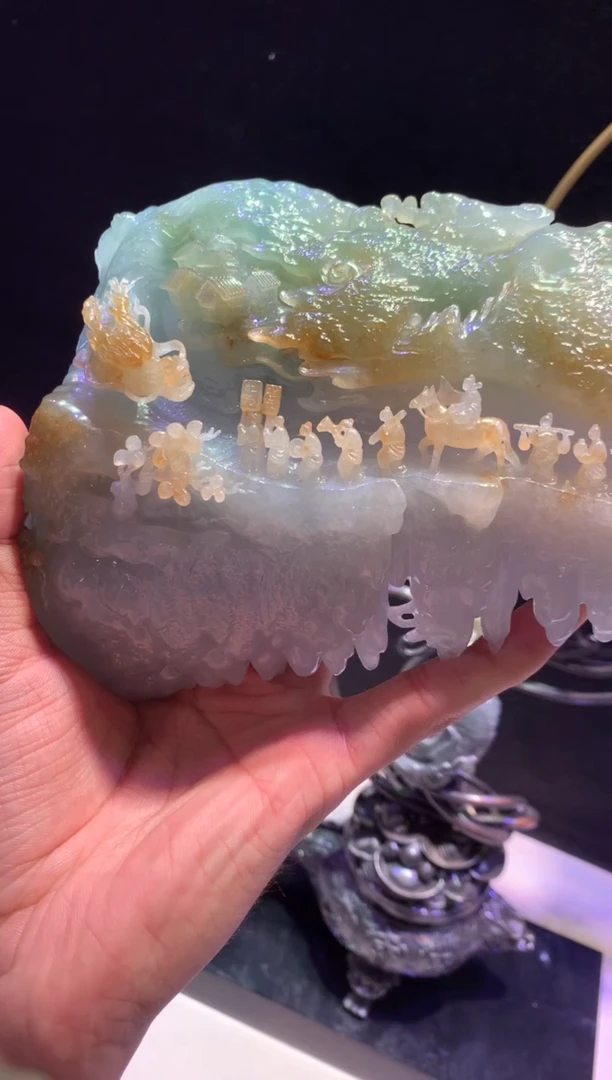 未镶嵌挂件翡翠落***情翡翠摆件