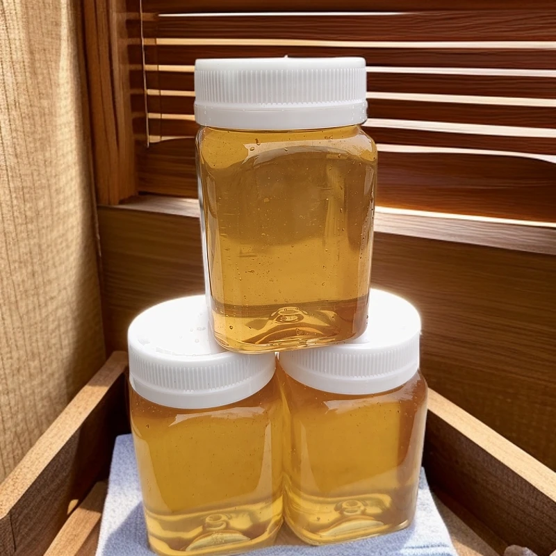 太行山主峰 天上一个村 悬崖上的野生野酸枣蜂蜜三斤 蜂场直发