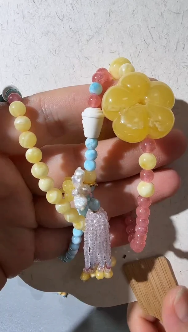 手链蜜蜡未镶嵌蜜蜡花朵手链