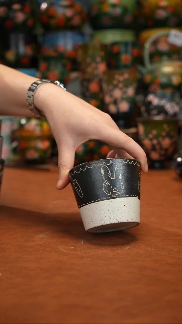 紫泥油画手绘釉下彩