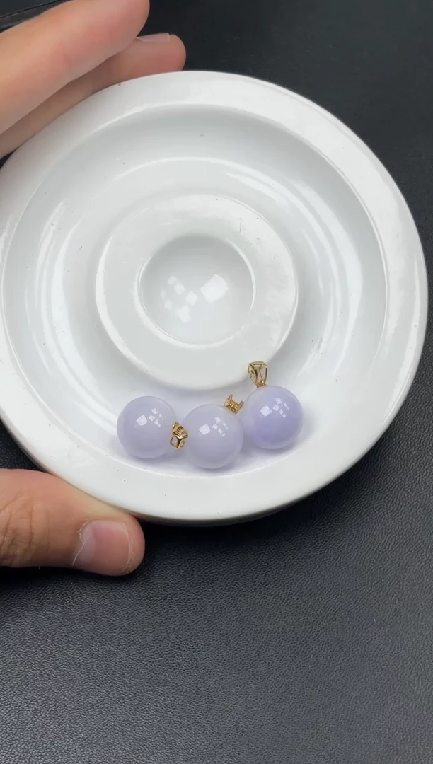 颈饰18K金镶嵌翡翠K802-1珠子多样性发一