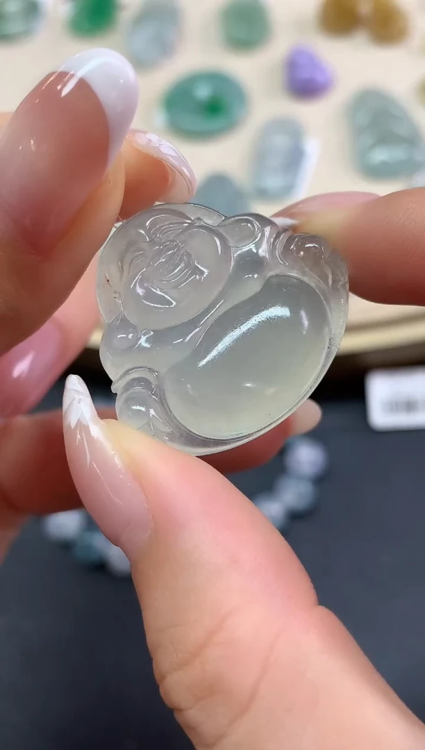 未镶嵌定制翡翠毛货吊坠|9800