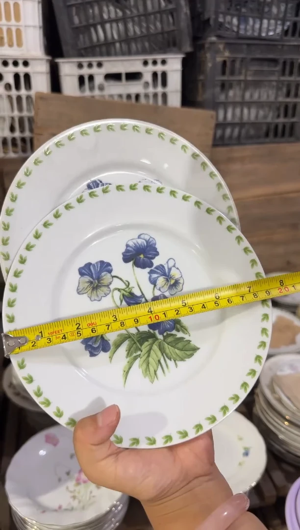 摆件盘19厘米两个一组微瑕请慎拍