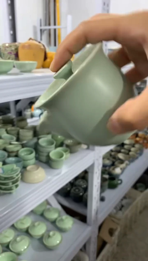 【清！一件不留】汝窑茶壶盖碗茶杯主人杯微矿点