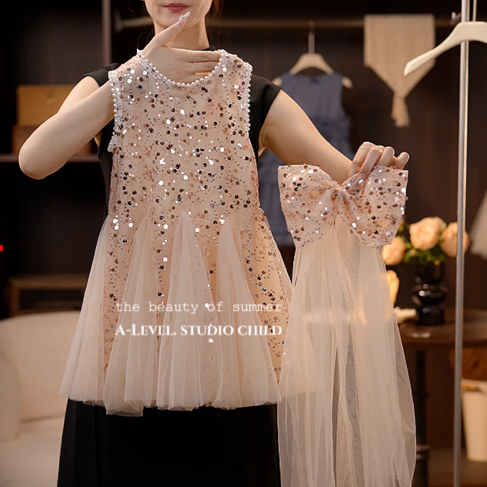 公主裙秋季女夏季卡通动漫连衣裙宴会主持人纱裙婚纱洋气长款