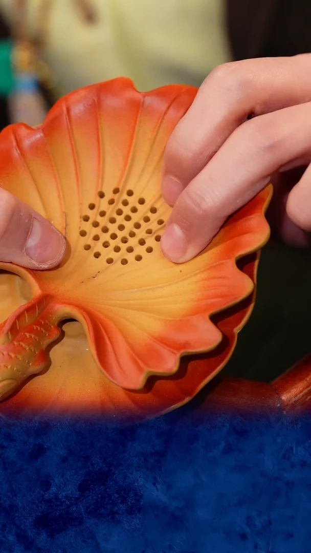 紫砂 宜兴紫砂 金鱼茶漏