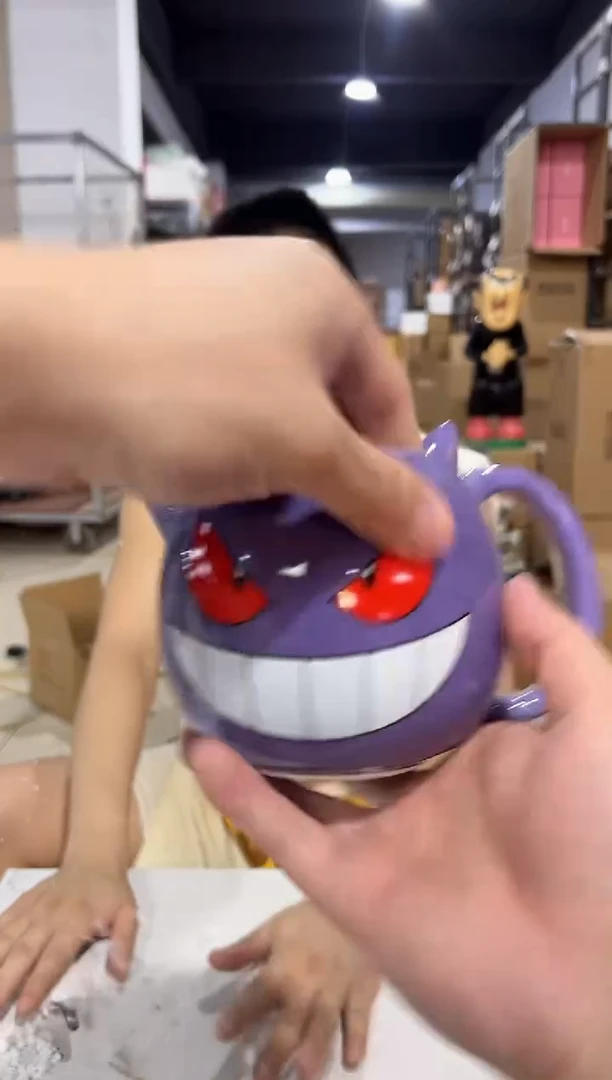 瓷片耿鬼头杯 陶瓷材质