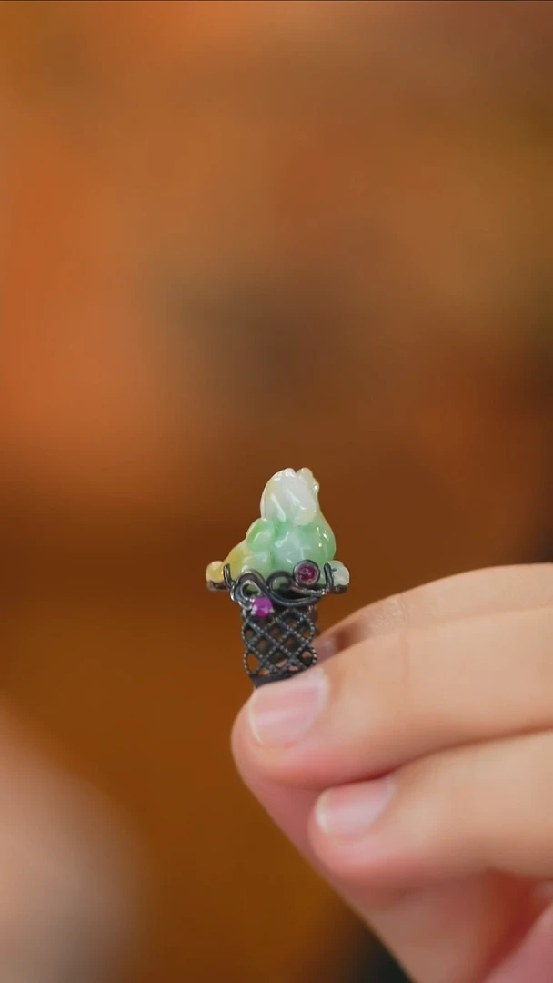 翡翠戒指银S925镶嵌新款