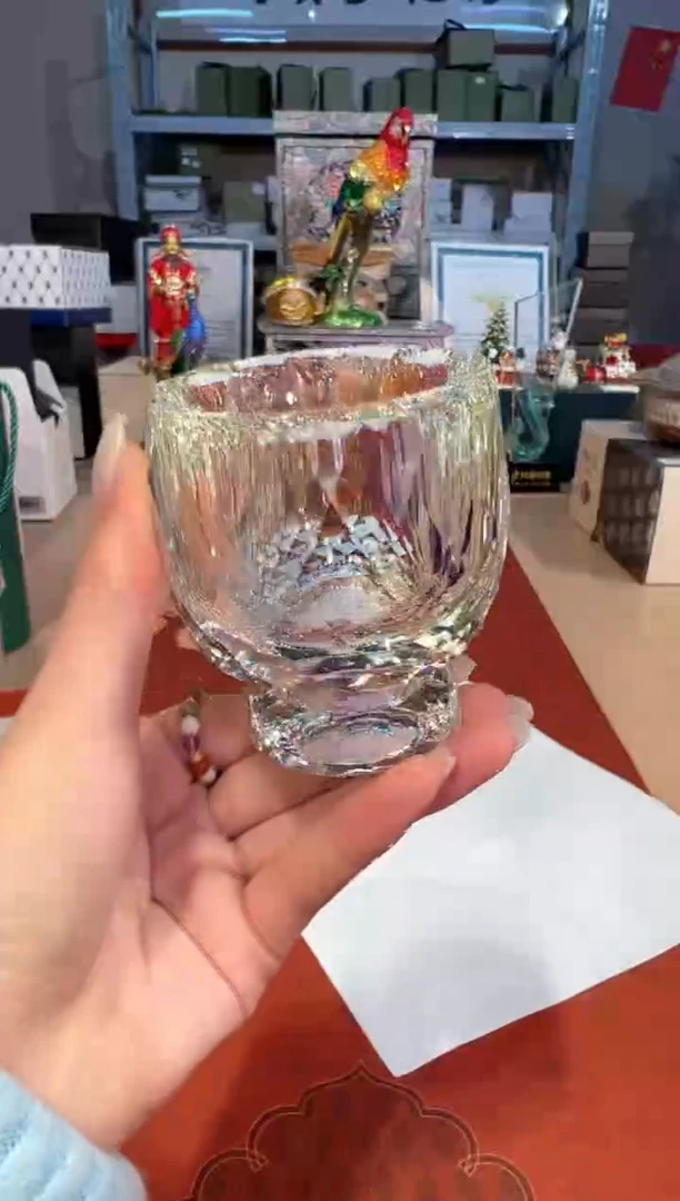 【闪购商品】杯188菱晔炫彩粉水晶茶杯