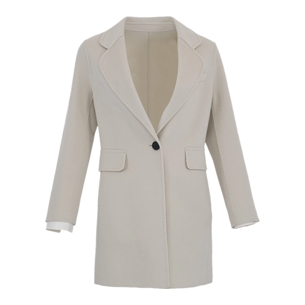 【YANGSHANG】纯色中长款气质西服山羊绒大衣 LB2318